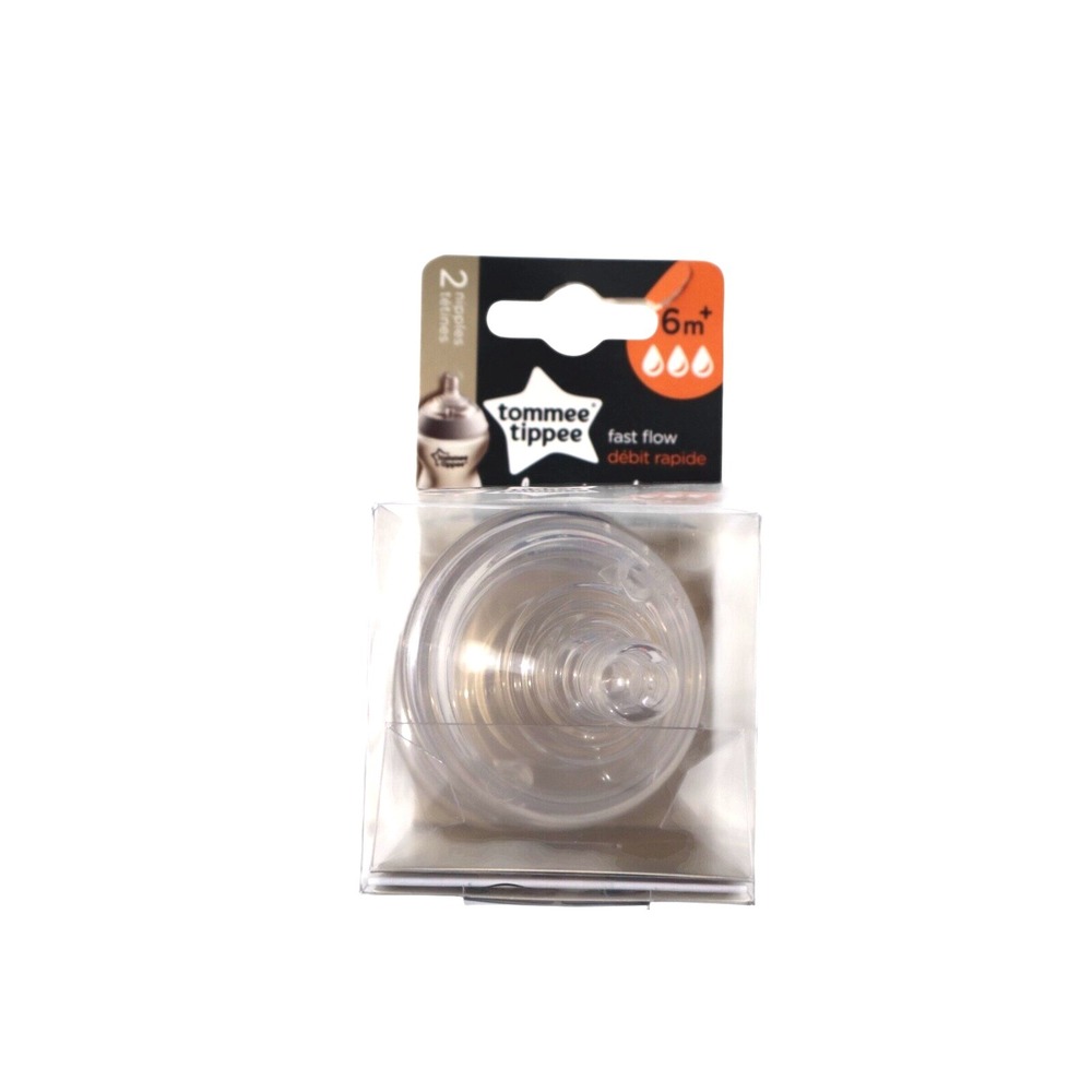 Tommee Tippee 6‎ Months Closer to Nature Fast Flow Nipples Pack of 2